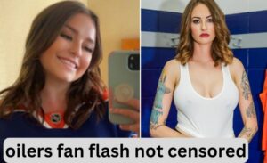 oilers fan flash not censored