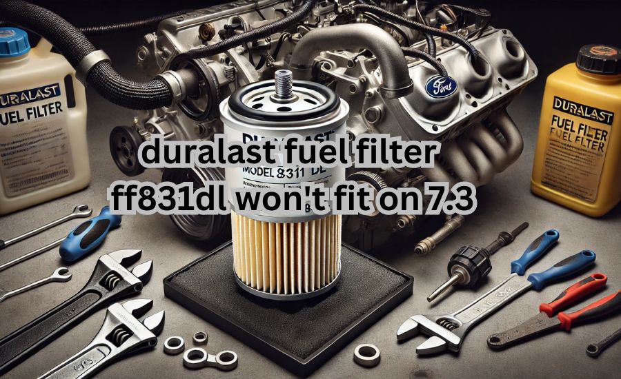 Duralast fuel filter FF831DL won't fit on your 7.3